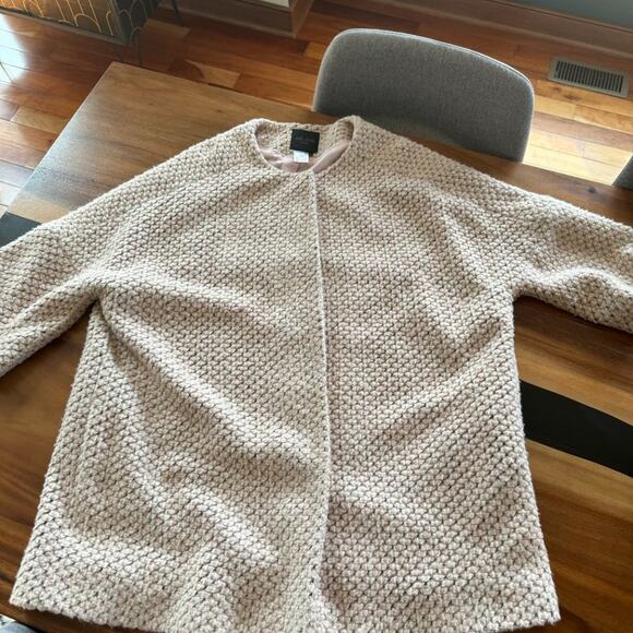 Helene Berman London Pink Black Tweed Coat Academia Classic Mad Men MCM Oversize - Picture 4 of 11